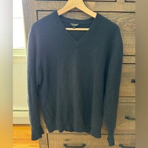 Esthème Cachemire 100% Cashmere V-Neck Sweater – Blue – Size L